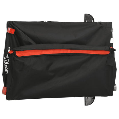 Fahrradanhänger Schwarz und Orange 45 kg Eisen - Pazzar.ch