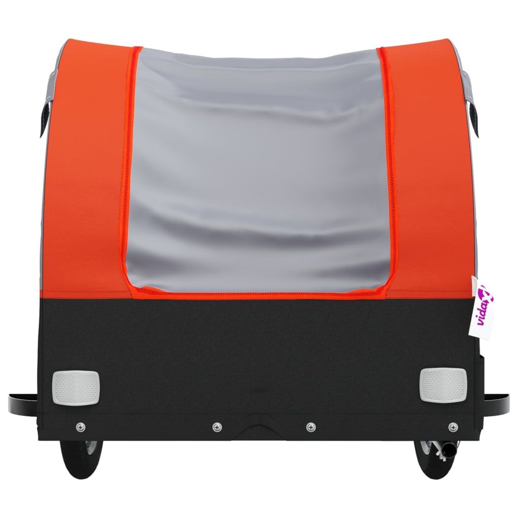 Fahrradanhänger Schwarz und Orange 30 kg Eisen - Pazzar.ch