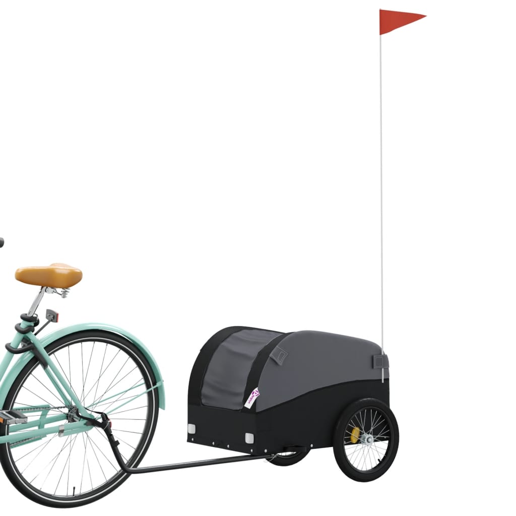 Fahrradanhänger Schwarz 30 kg Eisen - Pazzar.ch