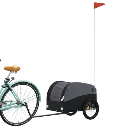 Fahrradanhänger Schwarz 30 kg Eisen - Pazzar.ch