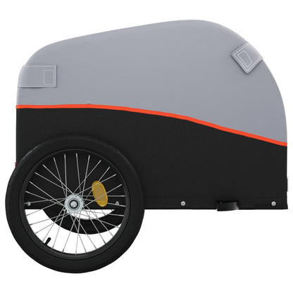 Fahrradanhänger Schwarz und Orange 45 kg Eisen - Pazzar.ch