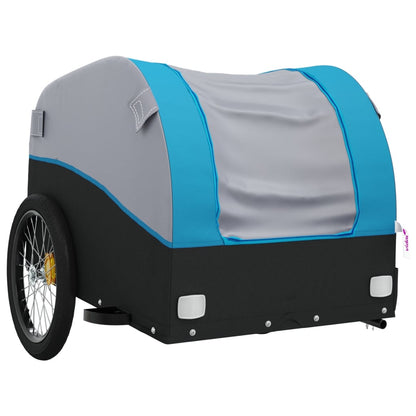 Fahrradanhänger Schwarz und Blau 45 kg Eisen - Pazzar.ch