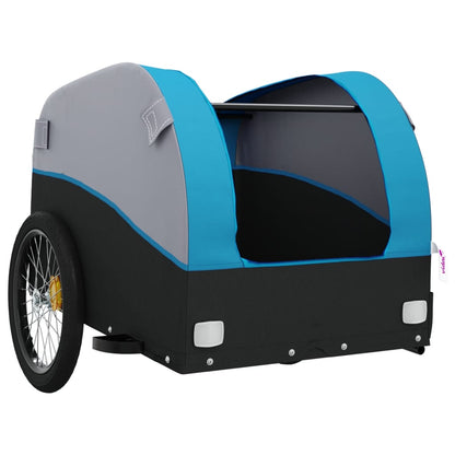 Fahrradanhänger Schwarz und Blau 45 kg Eisen - Pazzar.ch