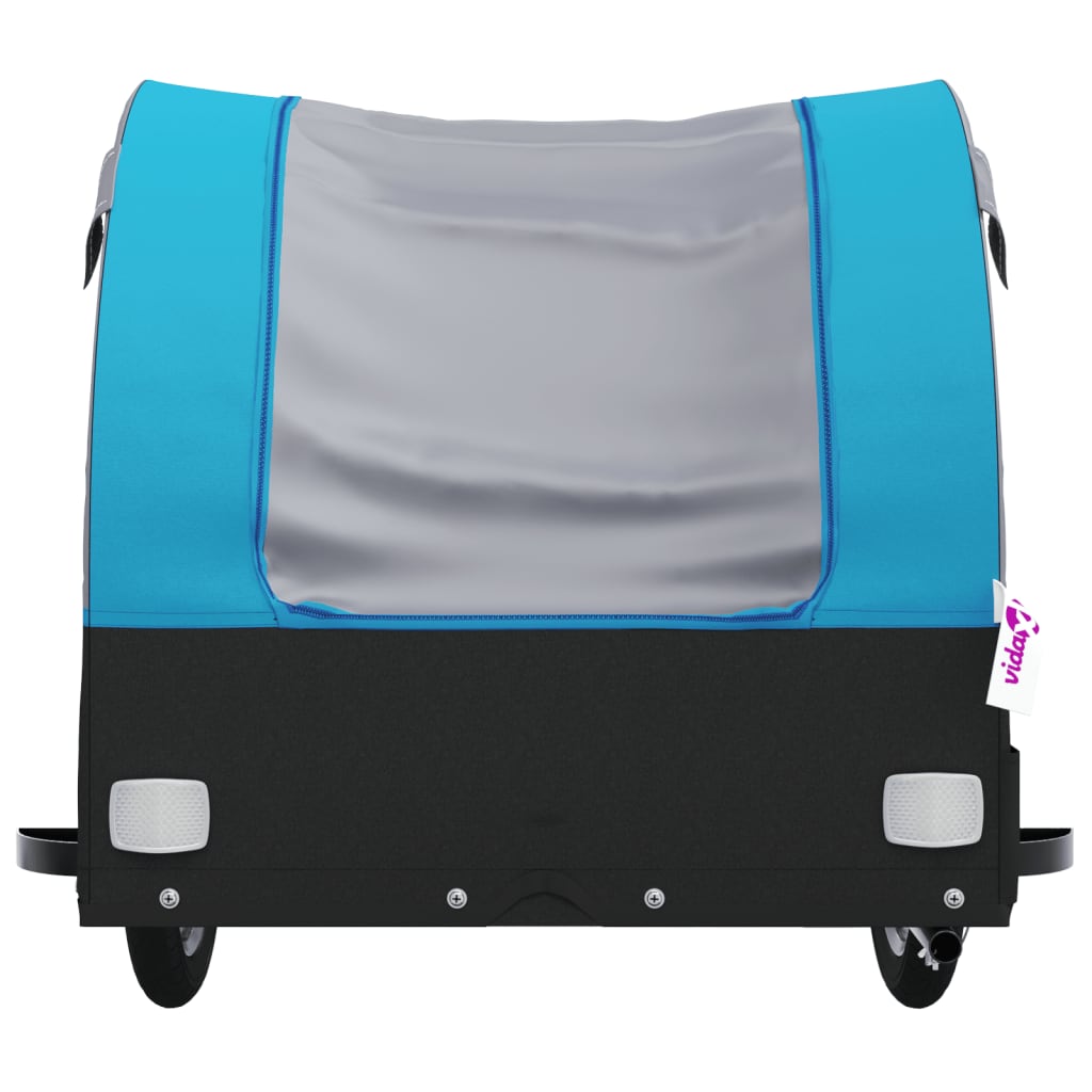 Fahrradanhänger Schwarz und Blau 45 kg Eisen - Pazzar.ch