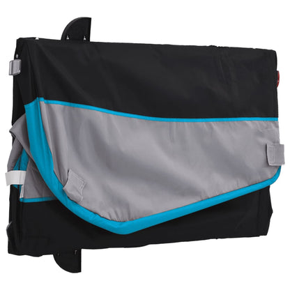 Fahrradanhänger Schwarz und Blau 45 kg Eisen - Pazzar.ch