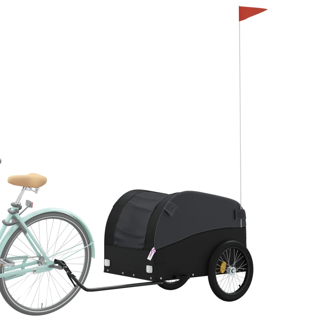 Fahrradanhänger Schwarz 45 kg Eisen - Pazzar.ch