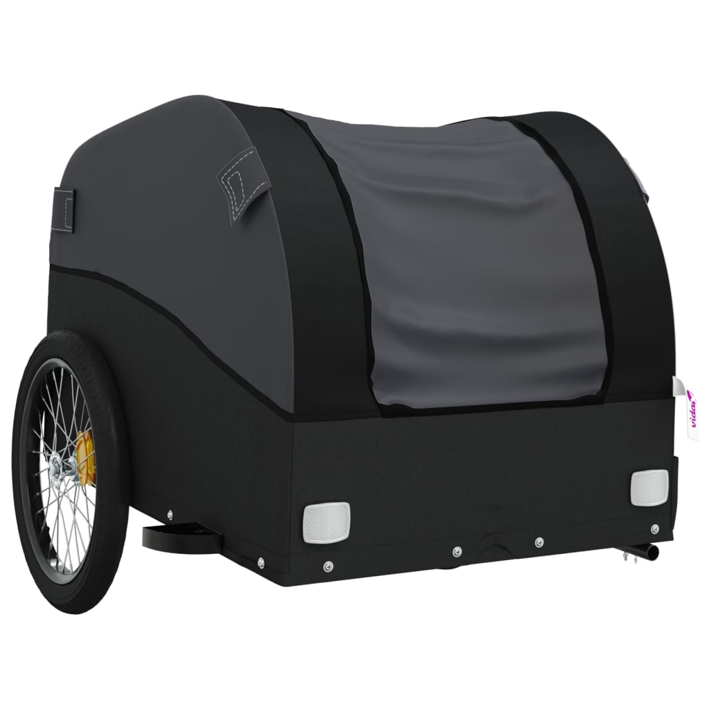 Fahrradanhänger Schwarz 45 kg Eisen - Pazzar.ch