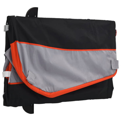 Fahrradanhänger Schwarz und Orange 45 kg Eisen - Pazzar.ch