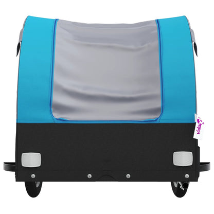 Fahrradanhänger Schwarz und Blau 45 kg Eisen - Pazzar.ch