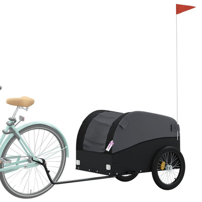 Fahrradanhänger Schwarz 45 kg Eisen - Pazzar.ch