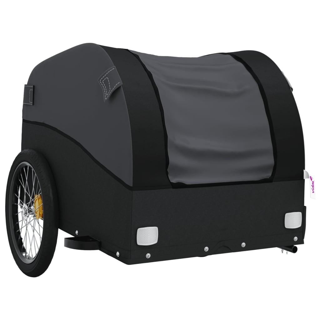 Fahrradanhänger Schwarz 45 kg Eisen - Pazzar.ch