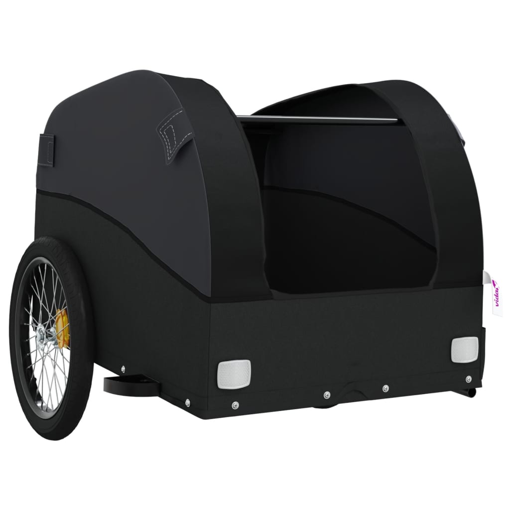 Fahrradanhänger Schwarz 45 kg Eisen - Pazzar.ch