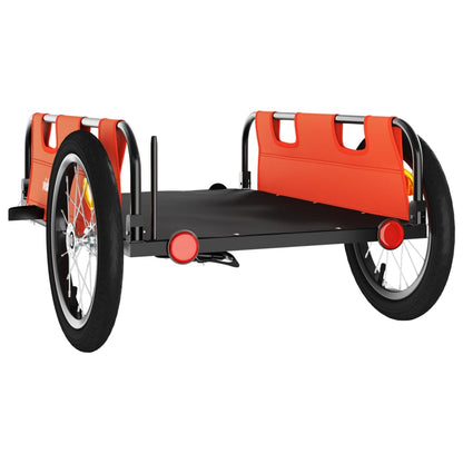 Fahrradanhänger Orange Oxford-Gewebe und Eisen - Pazzar.ch