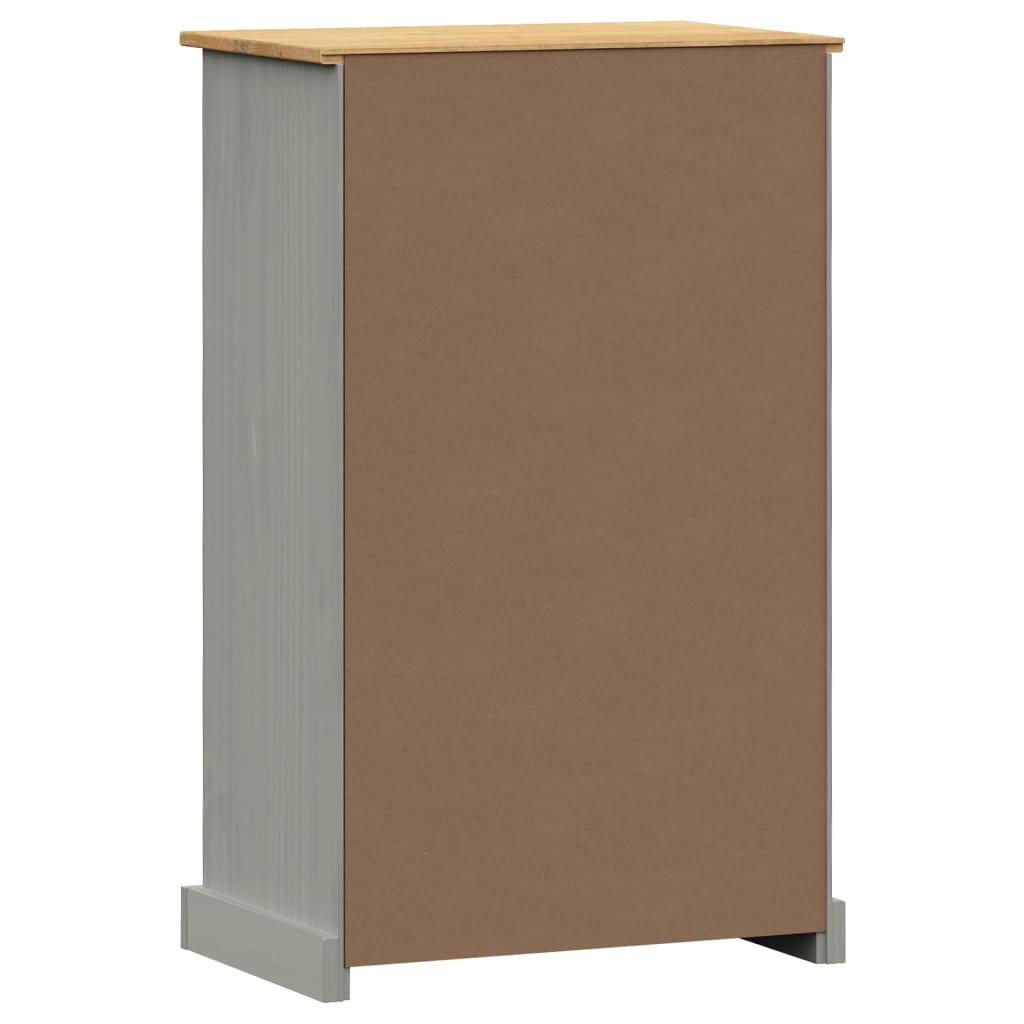 Schuhschrank VIGO 60x35x96 cm Grau Massivholz Kiefer - Pazzar.ch