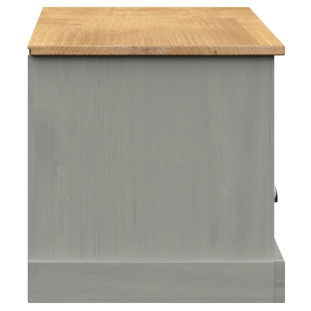 TV-Schrank VIGO Grau 156x40x40 cm Massivholz Kiefer - Pazzar.ch