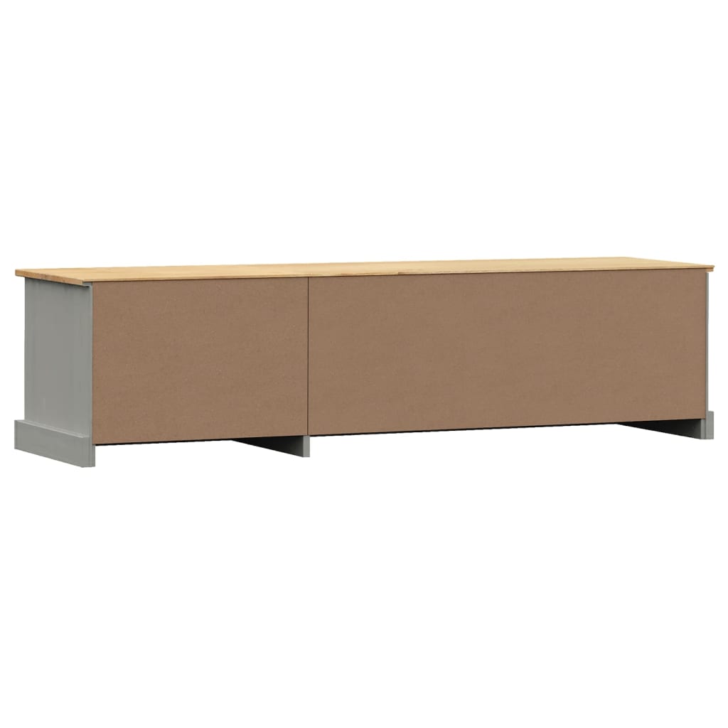 TV-Schrank VIGO Grau 156x40x40 cm Massivholz Kiefer - Pazzar.ch