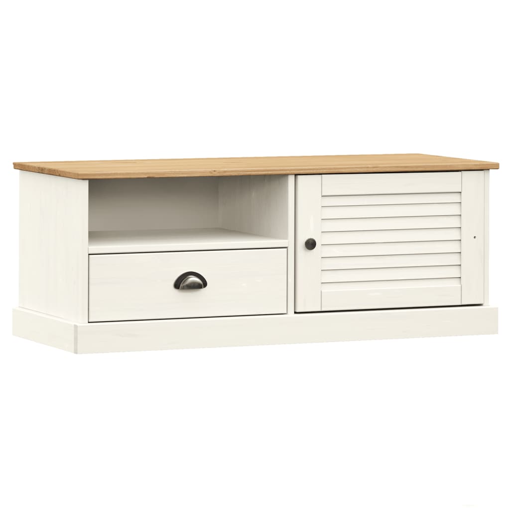 TV-Schrank VIGO Weiß 106x40x40 cm Massivholz Kiefer - Pazzar.ch