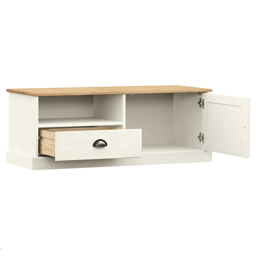 TV-Schrank VIGO Weiß 106x40x40 cm Massivholz Kiefer - Pazzar.ch