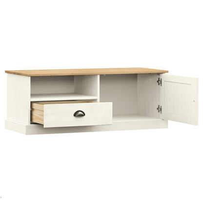 TV-Schrank VIGO Weiß 106x40x40 cm Massivholz Kiefer - Pazzar.ch