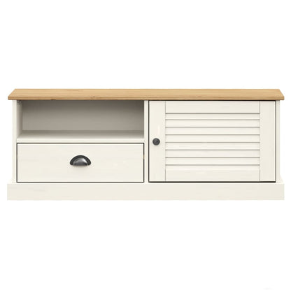 TV-Schrank VIGO Weiß 106x40x40 cm Massivholz Kiefer - Pazzar.ch
