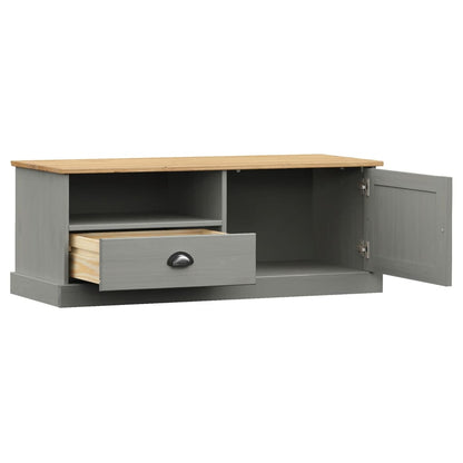 TV-Schrank VIGO Grau 106x40x40 cm Massivholz Kiefer - Pazzar.ch