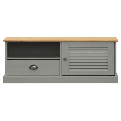 TV-Schrank VIGO Grau 106x40x40 cm Massivholz Kiefer - Pazzar.ch