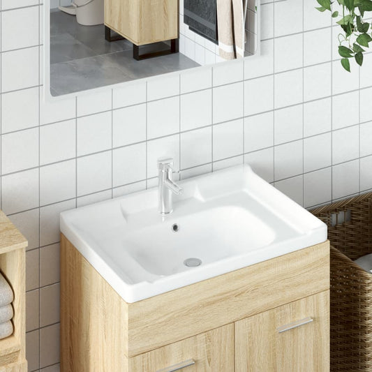 Waschbecken Weiß 71x48x23 cm Rechteckig Keramik - Pazzar.ch