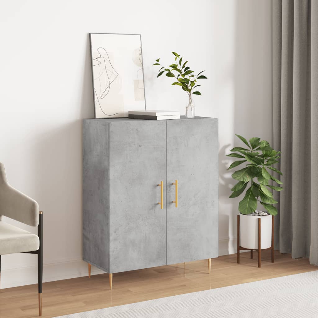 Sideboard Betongrau 69,5x34x90 cm Holzwerkstoff - Pazzar.ch