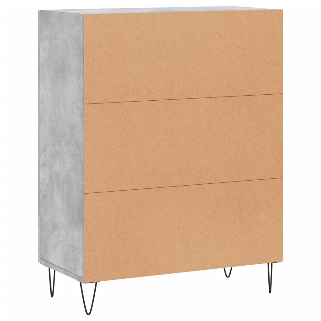 Sideboard Betongrau 69,5x34x90 cm Holzwerkstoff - Pazzar.ch