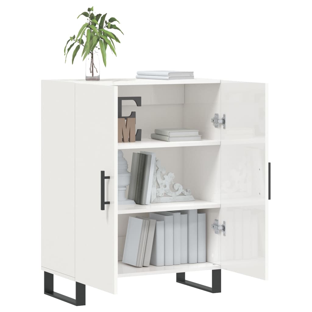 Sideboard Hochglanz-Weiß 69,5x34x90 cm Holzwerkstoff - Pazzar.ch