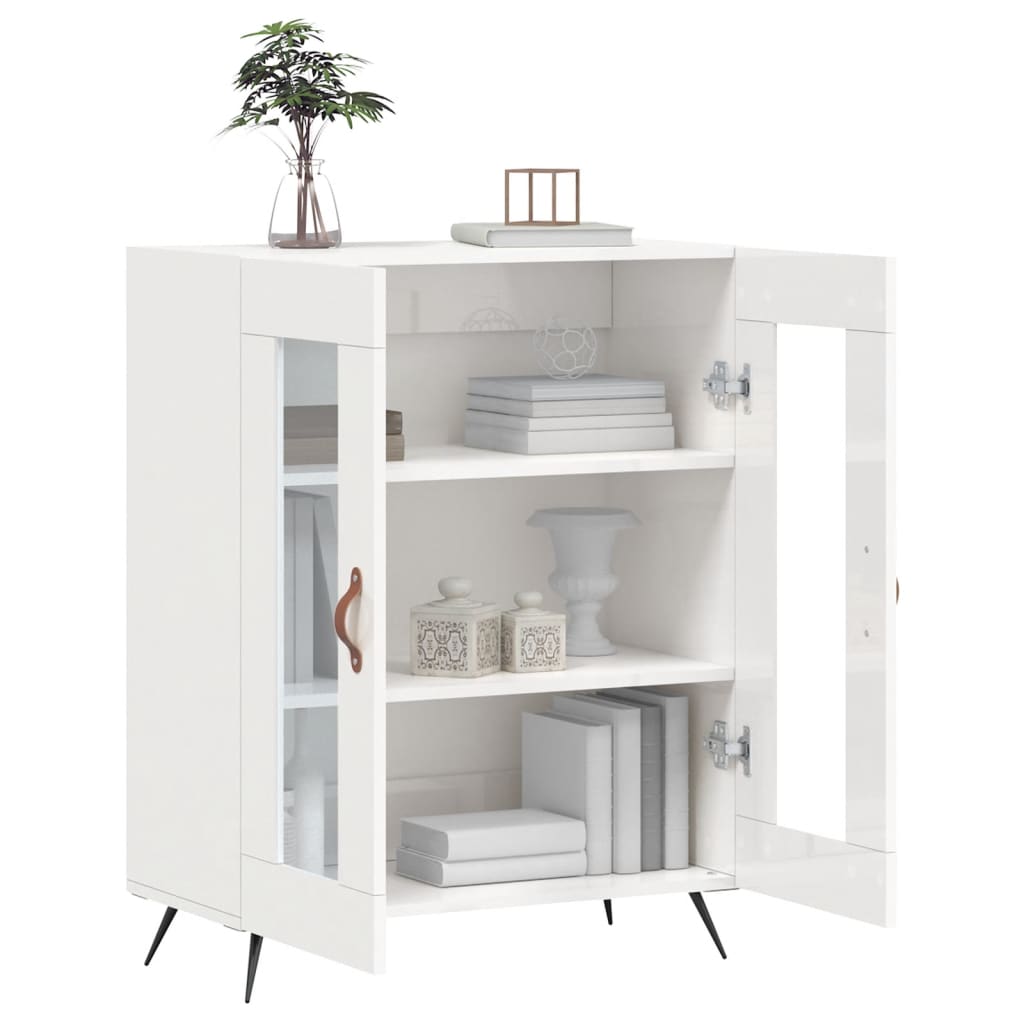 Sideboard Hochglanz-Weiß 69,5x34x90 cm Holzwerkstoff - Pazzar.ch