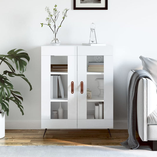 Sideboard Hochglanz-Weiß 69,5x34x90 cm Holzwerkstoff - Pazzar.ch