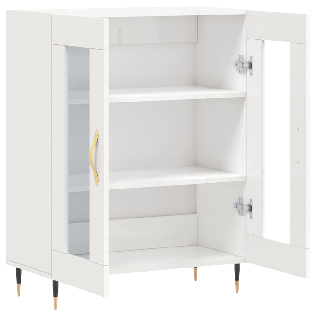 Sideboard Hochglanz-Weiß 69,5x34x90 cm Holzwerkstoff - Pazzar.ch