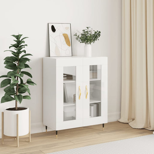 Sideboard Hochglanz-Weiß 69,5x34x90 cm Holzwerkstoff - Pazzar.ch