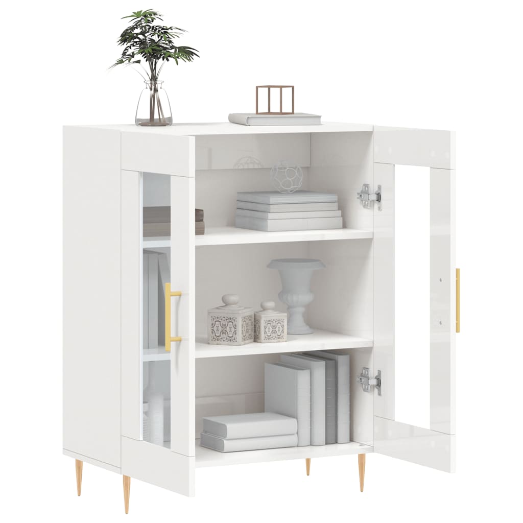 Sideboard Hochglanz-Weiß 69,5x34x90 cm Holzwerkstoff - Pazzar.ch