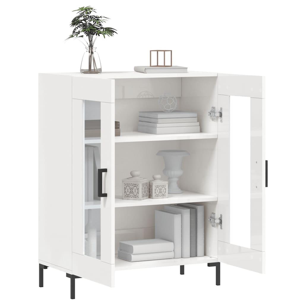 Sideboard Hochglanz-Weiß 69,5x34x90 cm Holzwerkstoff - Pazzar.ch