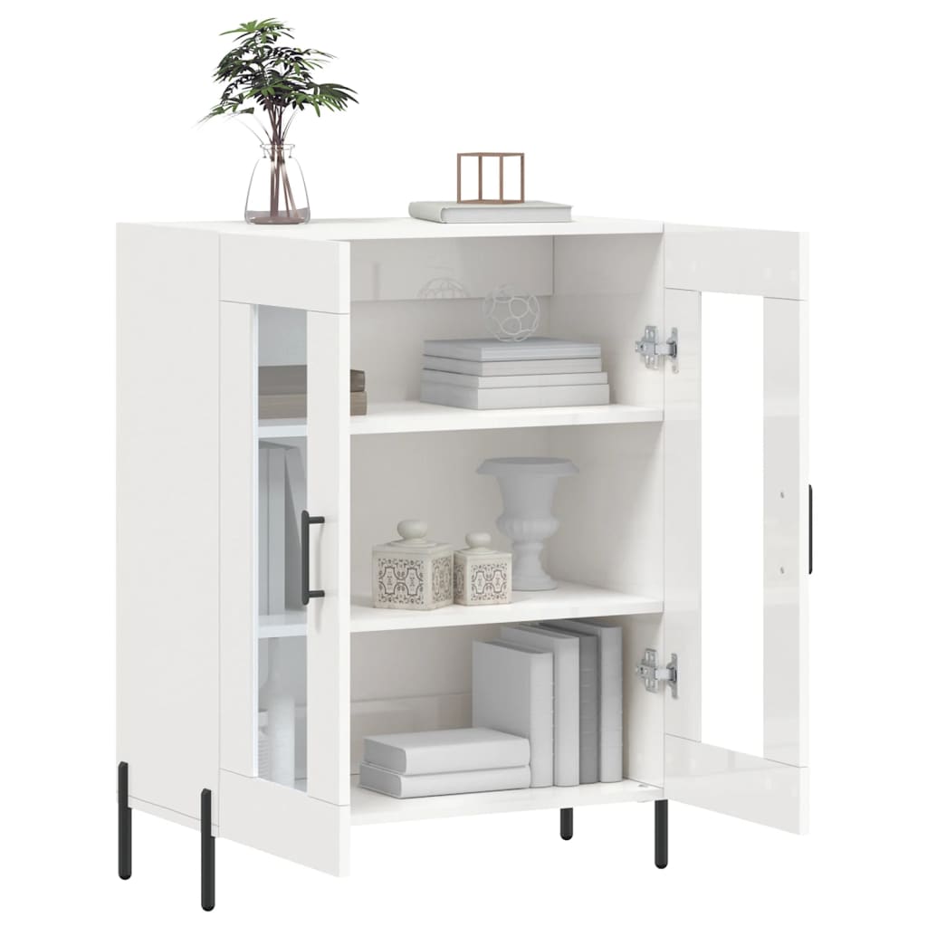 Sideboard Hochglanz-Weiß 69,5x34x90 cm Holzwerkstoff - Pazzar.ch