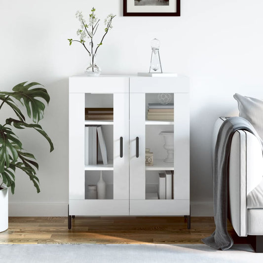 Sideboard Hochglanz-Weiß 69,5x34x90 cm Holzwerkstoff - Pazzar.ch