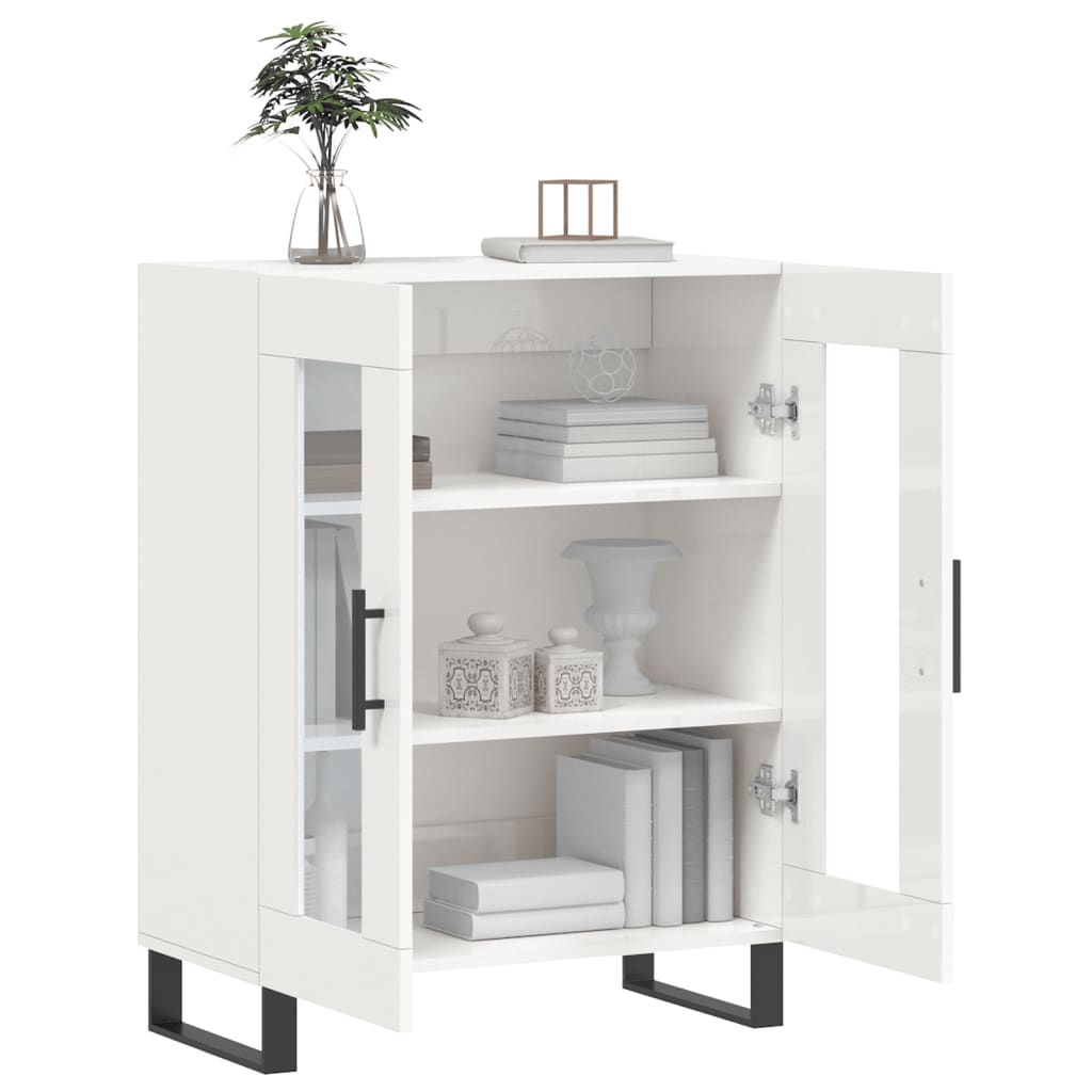 Sideboard Hochglanz-Weiß 69,5x34x90 cm Holzwerkstoff - Pazzar.ch