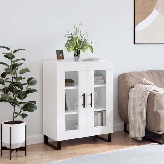 Sideboard Hochglanz-Weiß 69,5x34x90 cm Holzwerkstoff - Pazzar.ch