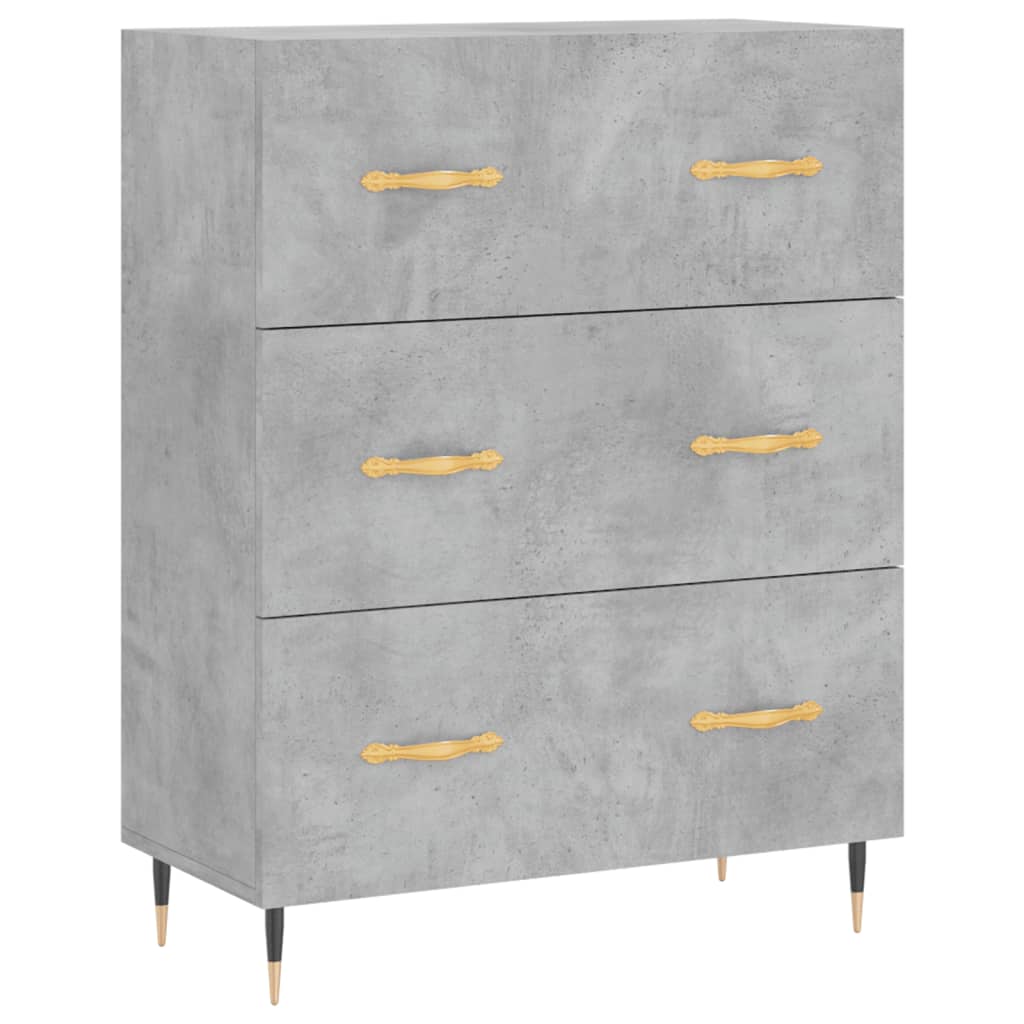 Sideboard Betongrau 69,5x34x90 cm Holzwerkstoff - Pazzar.ch
