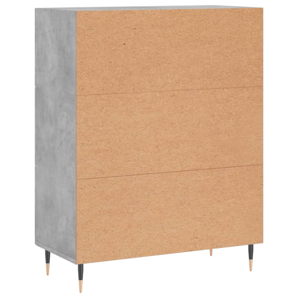 Sideboard Betongrau 69,5x34x90 cm Holzwerkstoff - Pazzar.ch