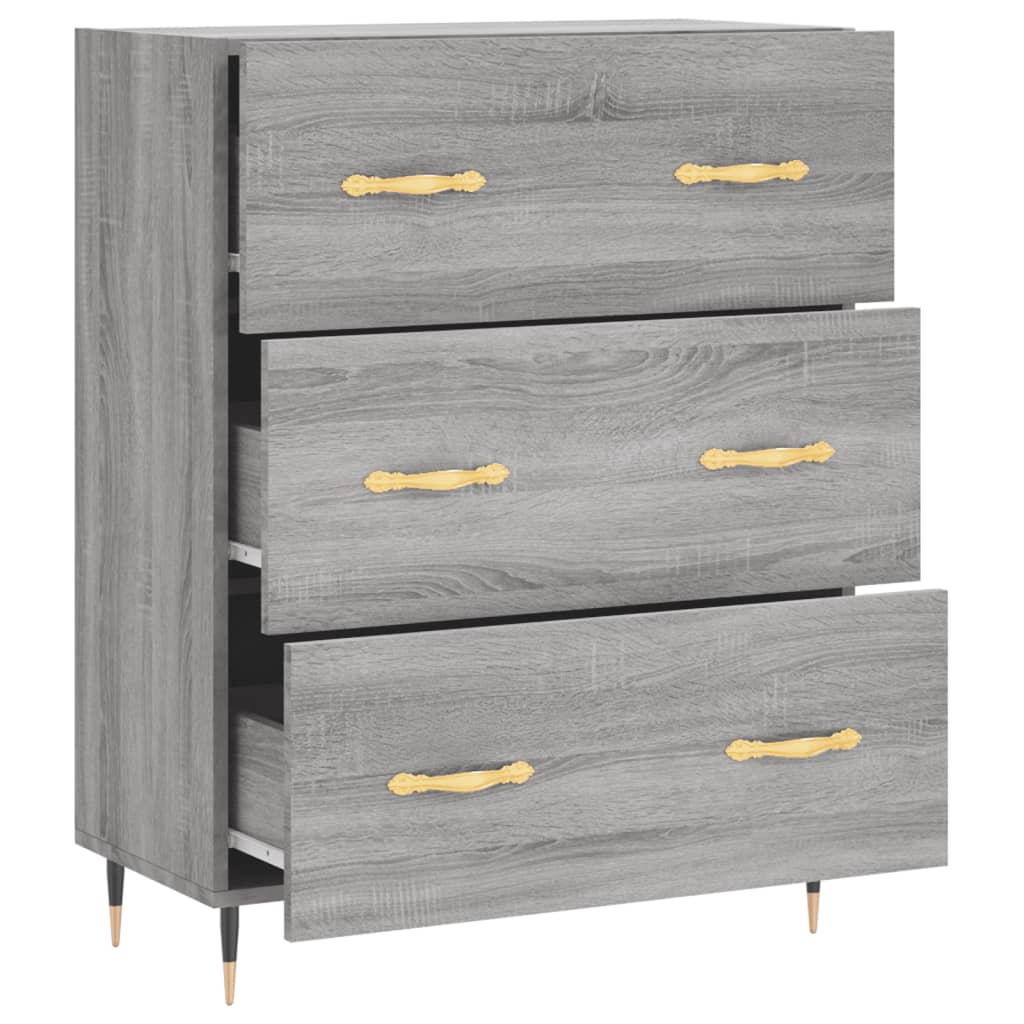 Sideboard Grau Sonoma 69,5x34x90 cm Holzwerkstoff - Pazzar.ch