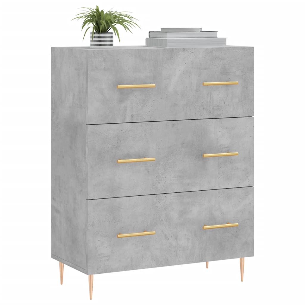 Sideboard Betongrau 69,5x34x90 cm Holzwerkstoff - Pazzar.ch