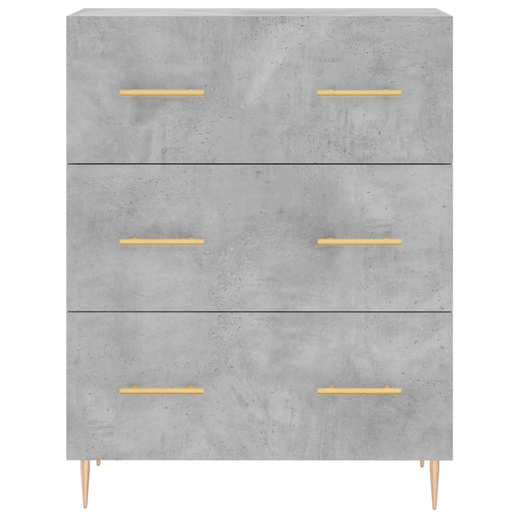 Sideboard Betongrau 69,5x34x90 cm Holzwerkstoff - Pazzar.ch