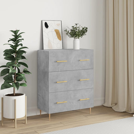 Sideboard Betongrau 69,5x34x90 cm Holzwerkstoff - Pazzar.ch