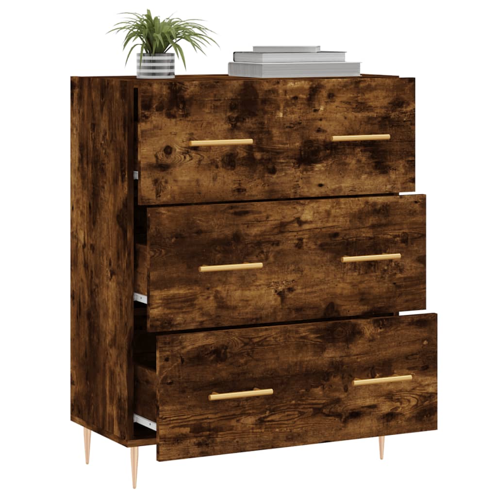 Sideboard Räuchereiche 69,5x34x90 cm Holzwerkstoff - Pazzar.ch