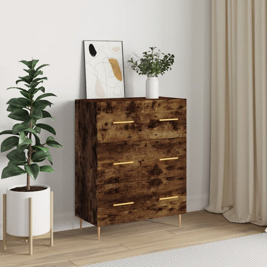 Sideboard Räuchereiche 69,5x34x90 cm Holzwerkstoff - Pazzar.ch