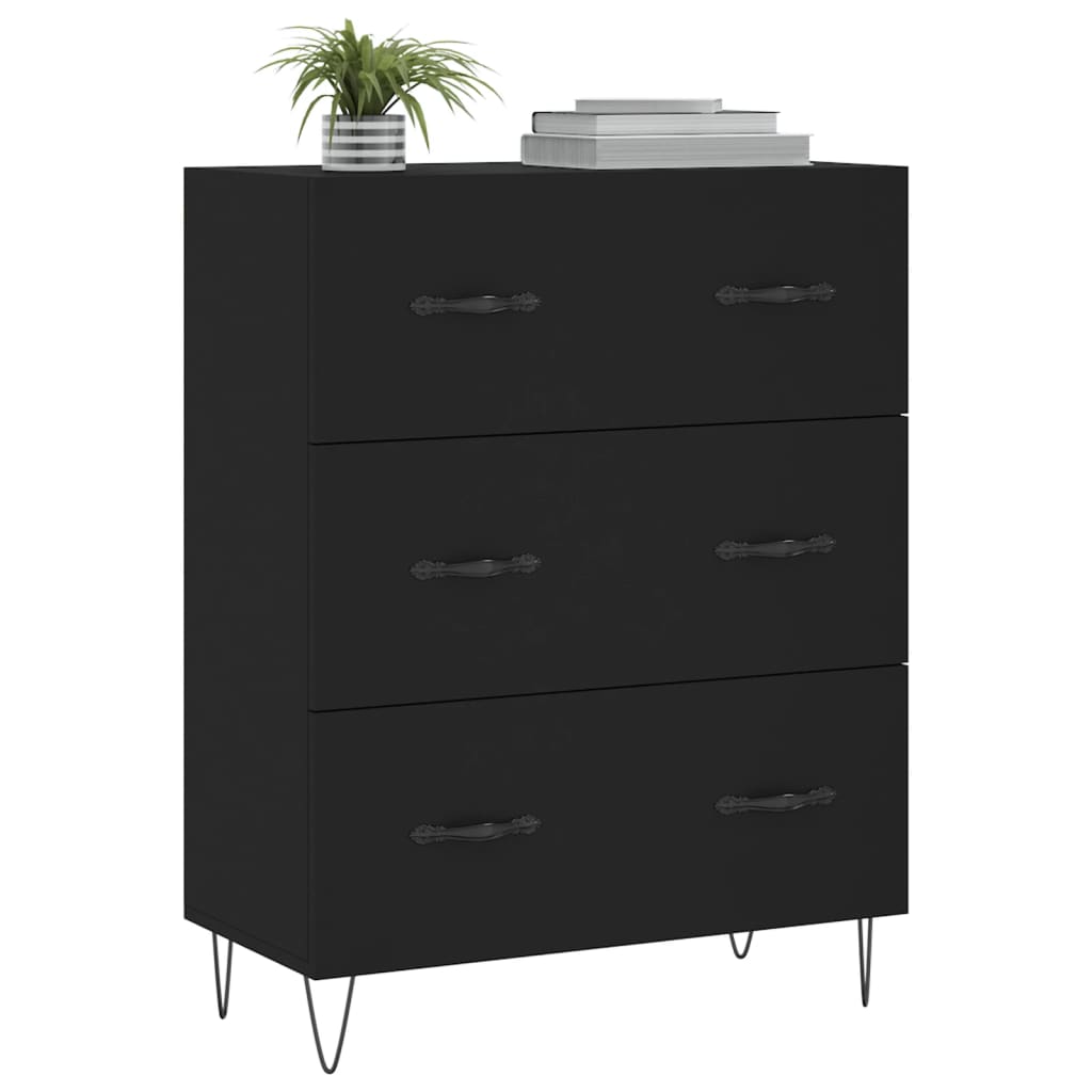 Sideboard Schwarz 69,5x34x90 cm Holzwerkstoff - Pazzar.ch
