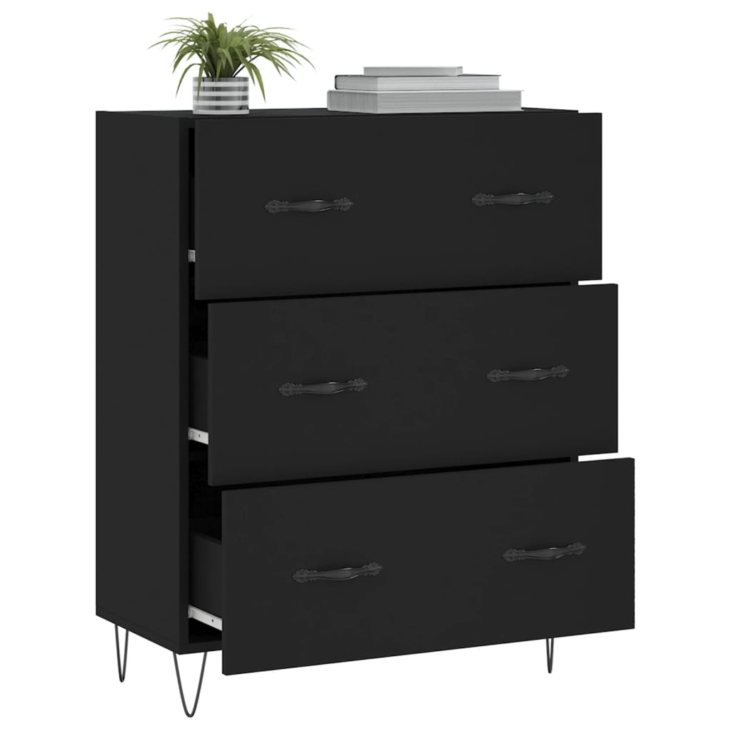 Sideboard Schwarz 69,5x34x90 cm Holzwerkstoff - Pazzar.ch
